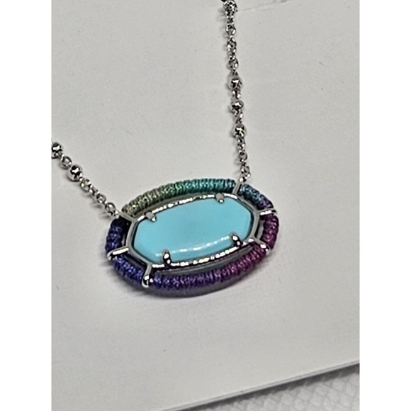 Kendra Scott Jewelry - Kendra Scott Handmade Necklace Rhodium Plated Crystal Mother Of Pearl Charm NWT